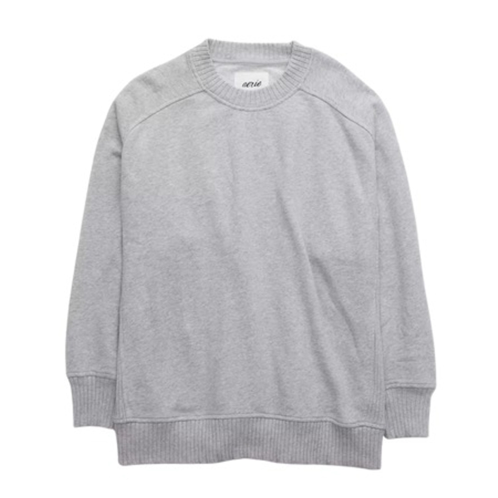 Oversized Light Gray Crewneck Sweatshirt Down To Earth Aerie Lounge Sweatshirt